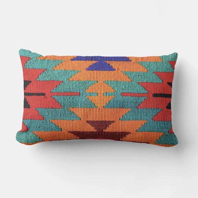 "Turkish Design Throw Pillow" Lumbar Cushion (Front)