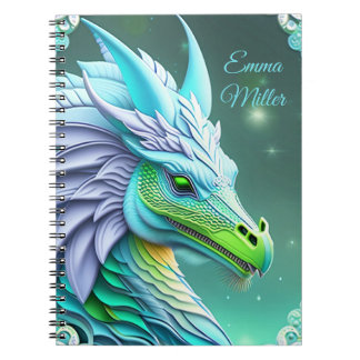 Turkish dragon, imaginative digital art notebook