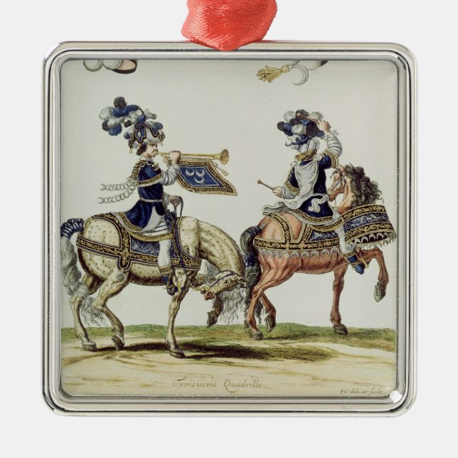 Turkish Drummer and Trumpeter Metal Ornament (Front)