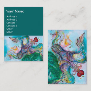 TURKISH FAIRY TALE / FLYING PHOENIX WITH APPLE BUSINESS CARD