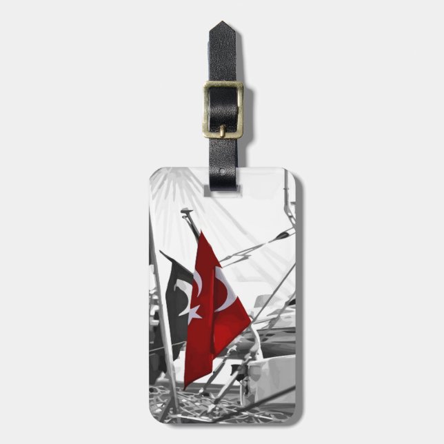 Turkish Flag - Al Sancak Luggage Tag (Front Vertical)