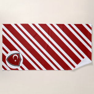 Turkish flag beach towel