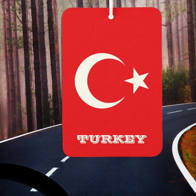 Turkish Flag Car Air Freshener, Turkey Car Air Freshener (Creator Uploaded)