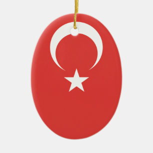 Turkish Flag Ceramic Ornament