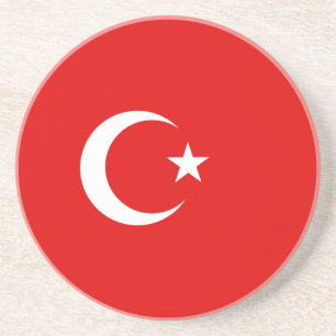 Turkish flag coaster