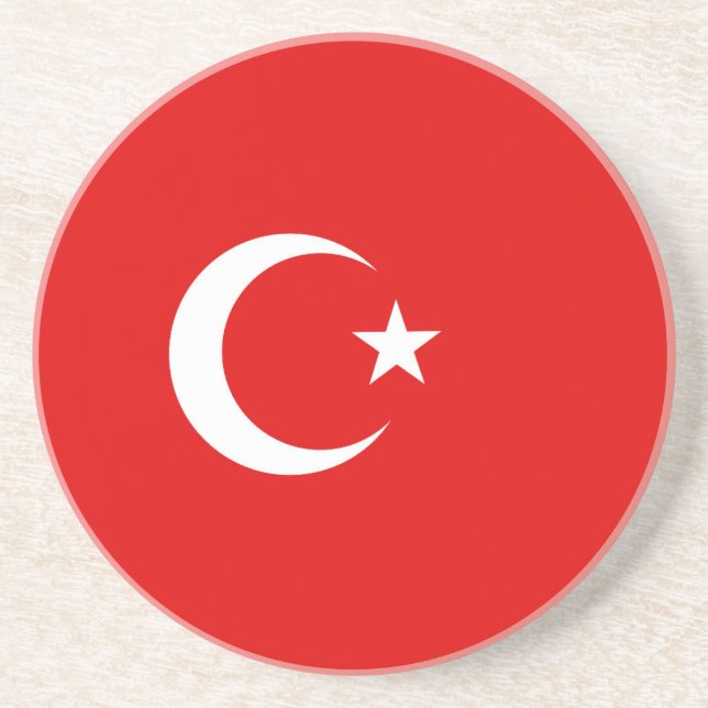 Turkish flag coaster (Front)