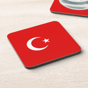 Turkish flag coaster