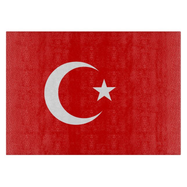 Turkish flag cutting board (Front)