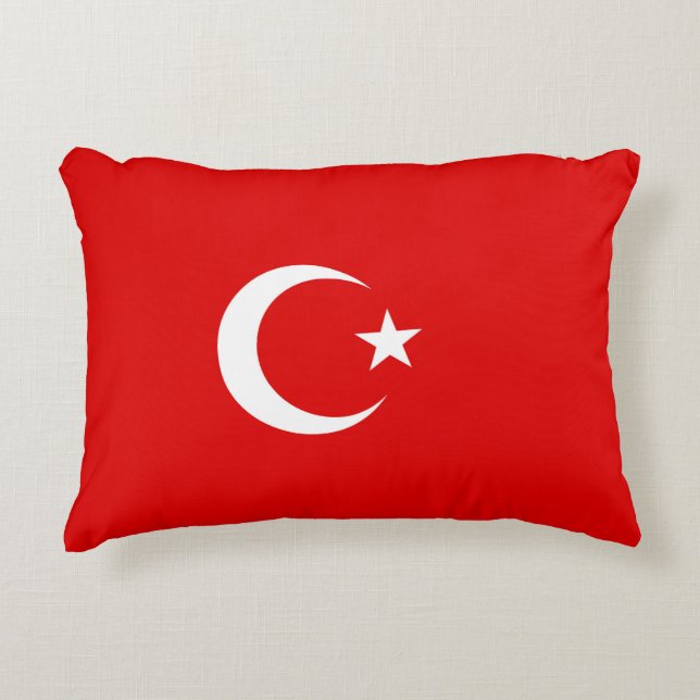 Turkish flag decorative cushion (Front)