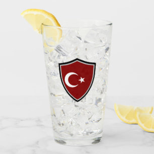 Turkish flag glass