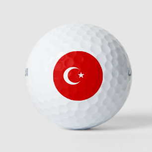 Turkish flag golf balls