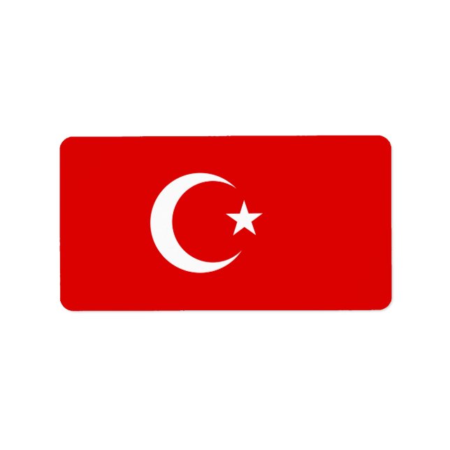 Turkish flag label (Front)