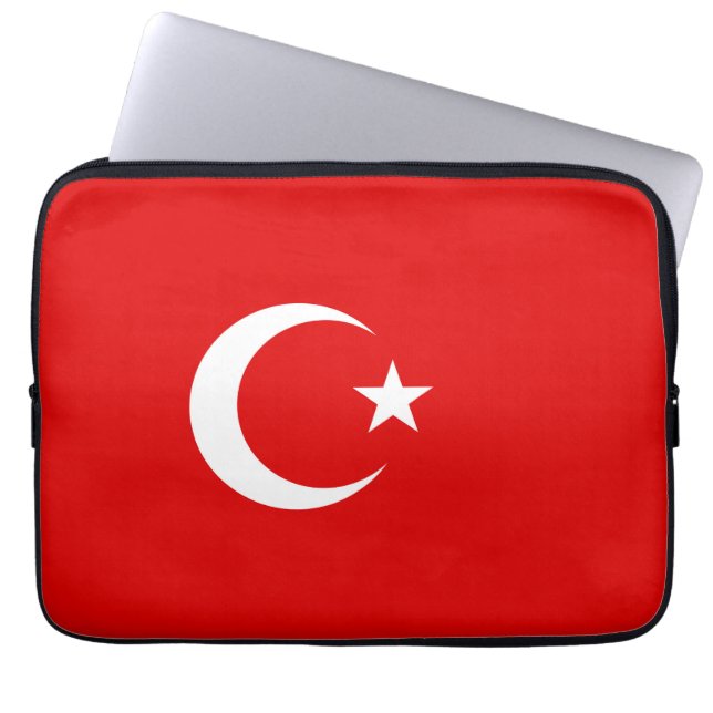 Turkish flag laptop sleeve (Front)