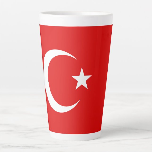 Turkish flag latte mug (Front)