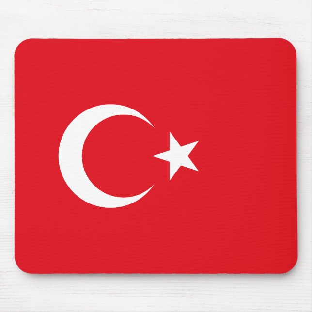 Turkish Flag Mouse Pad (Front)