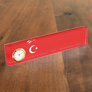 Turkish flag nameplate