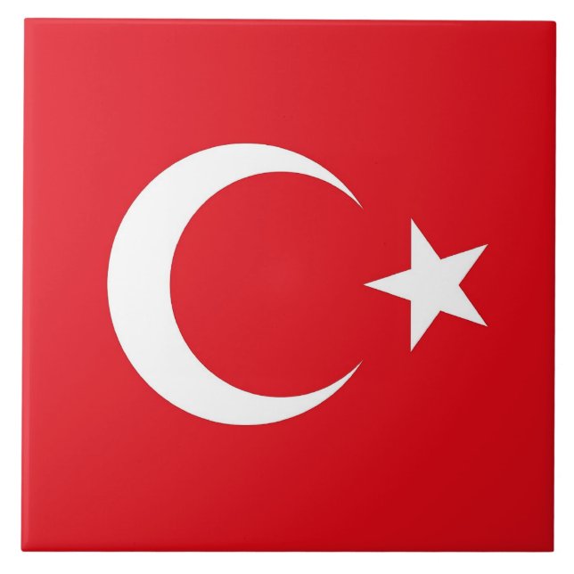 Turkish Flag on Tile (Front)