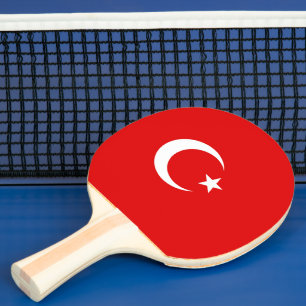 Turkish flag ping pong paddle