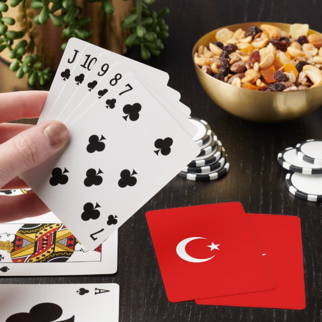 Turkish flag playing cards (In Situ)