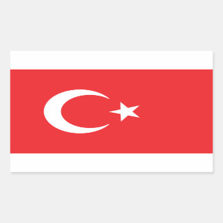 Turkish Flag Rectangular Sticker