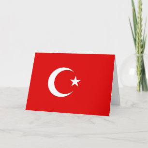 Turkish flag thank you card