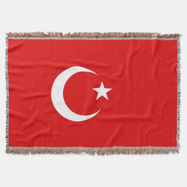 Turkish flag throw blanket (Front)