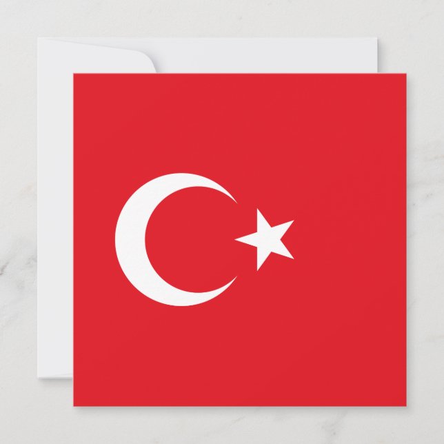 Turkish Flag (Turkey) Card (Front)