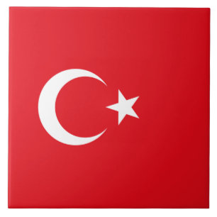 Turkish Flag (Turkey) Ceramic Tile