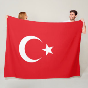 Turkish Flag (Turkey) Fleece Blanket