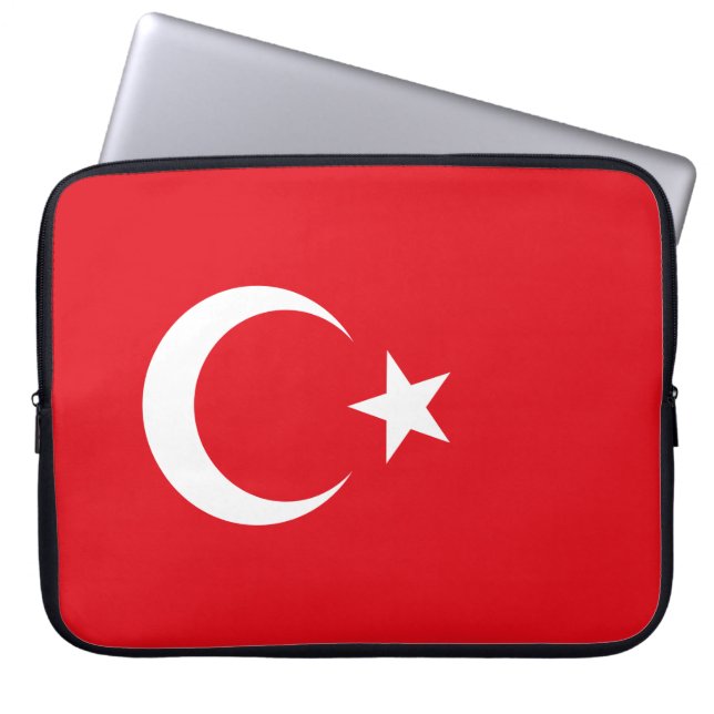 Turkish Flag (Turkey) Laptop Sleeve (Front)