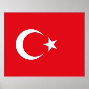 Turkish Flag (Turkey) Poster