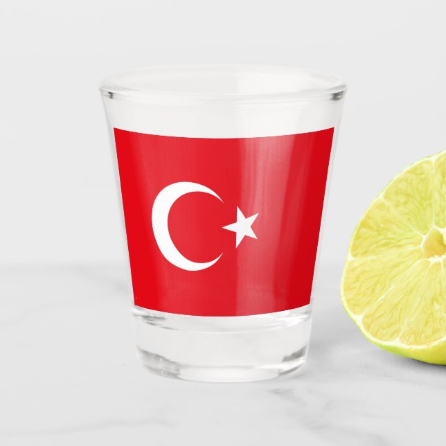 Turkish Flag (Turkey) Shot Glass (Front)