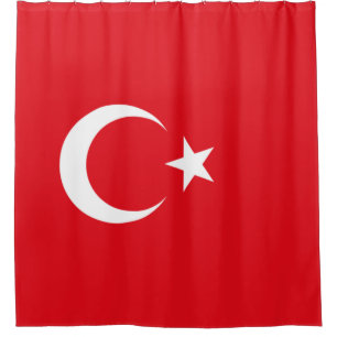Turkish Flag (Turkey) Shower Curtain
