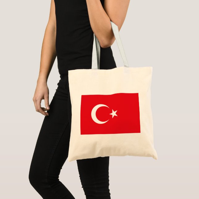 Turkish Flag (Turkey) Tote Bag (Front (Product))