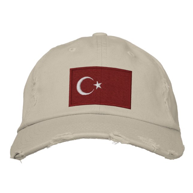 Turkish Flag Turkiye Embroidered Hat (Front)