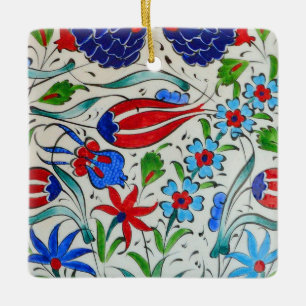 Turkish floral design ceramic ornament
