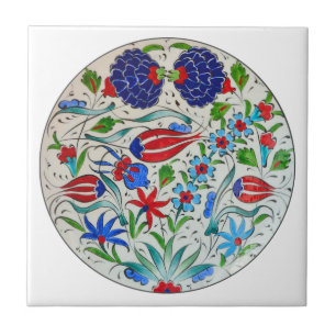 Turkish floral design tile
