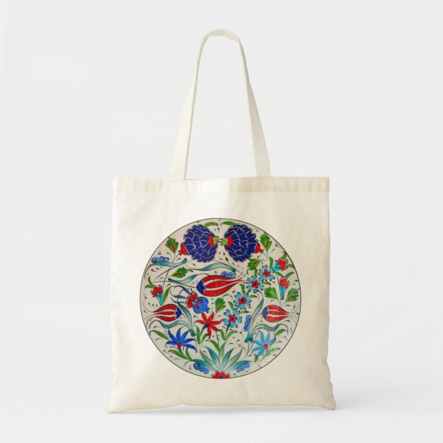 Turkish floral design tote bag (Front)