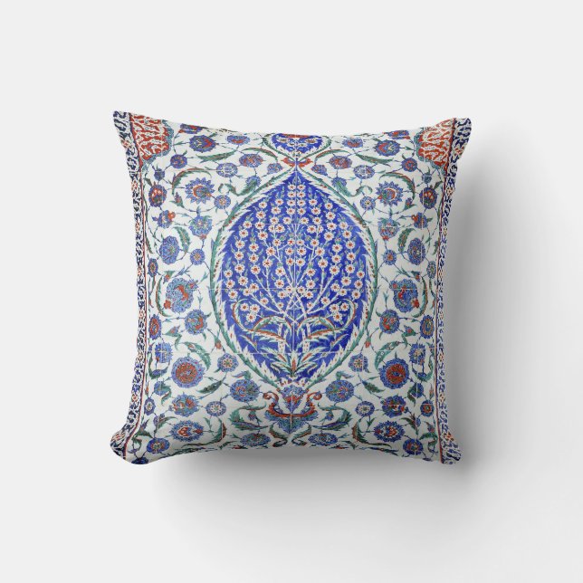 Turkish floral tiles cushion (Front)