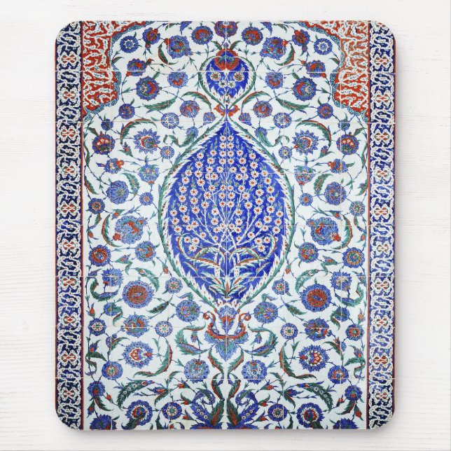 Turkish floral tiles mouse pad (Front)