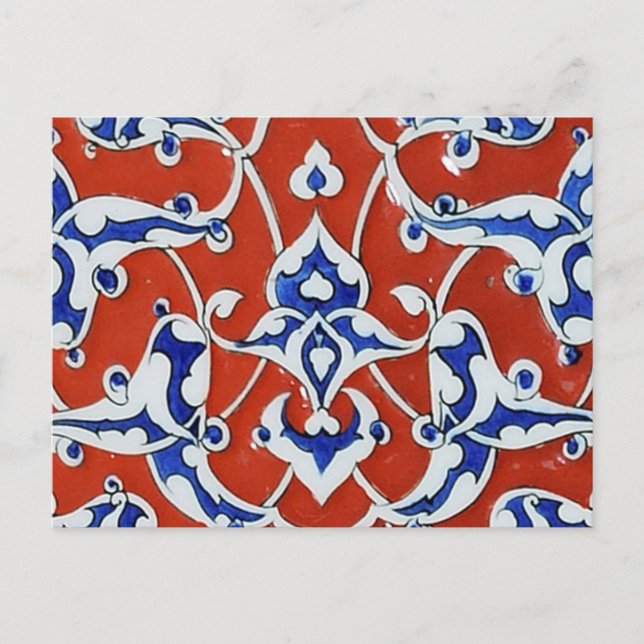 Turkish floral tiles postcard (Front)