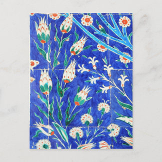 Turkish floral tiles postcard