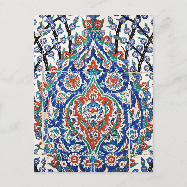 Turkish floral tiles postcard (Front)