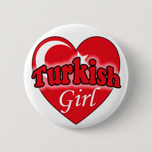 Turkish Girl 6 Cm Round Badge