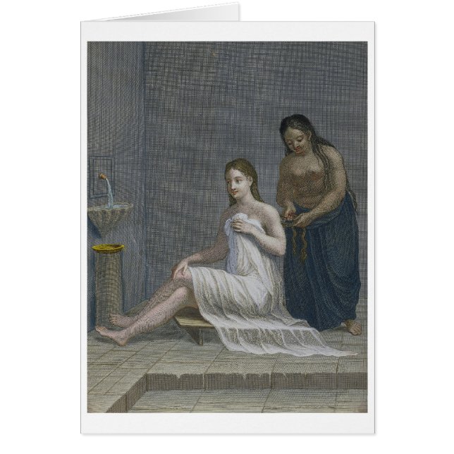 Turkish Girl, having her hair braided in the baths (Front)