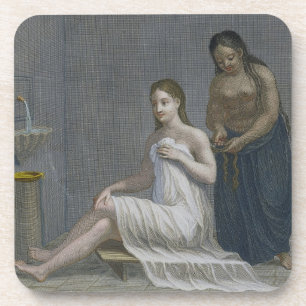 Turkish Girl, having her hair braided in the baths Coaster