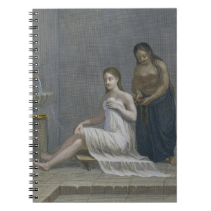 Turkish Girl, having her hair braided in the baths Notebook