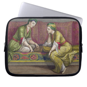 Turkish Girls, playing Mangala, 18th century (engr Laptop Sleeve