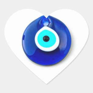 Turkish glass nazar  heart sticker