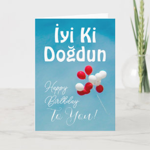 Turkish Happy Birthday Card/ İyi Ki Doğdun Card
